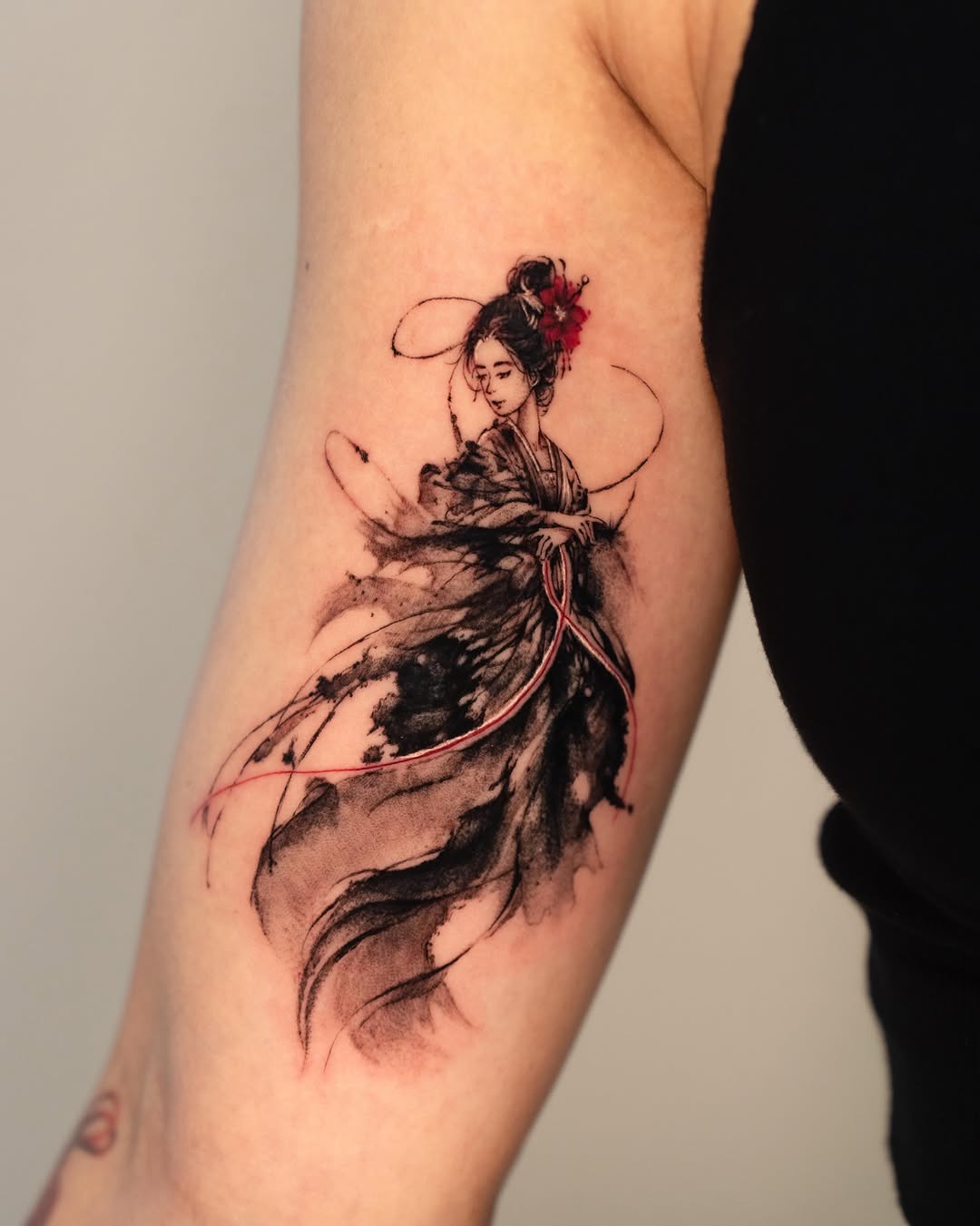 Tattoo by @k.imnii — illustrative, watercolor