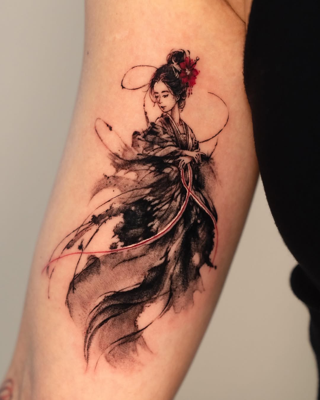 Tattoo by @k.imnii — illustrative, watercolor