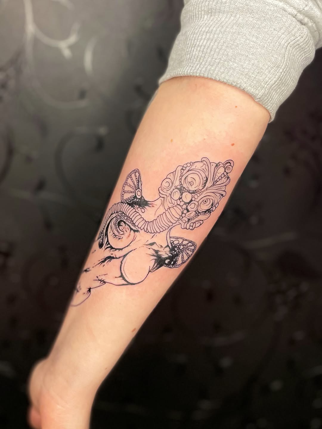 Tattoo by @egirotto.art — black_and_grey, ornamental