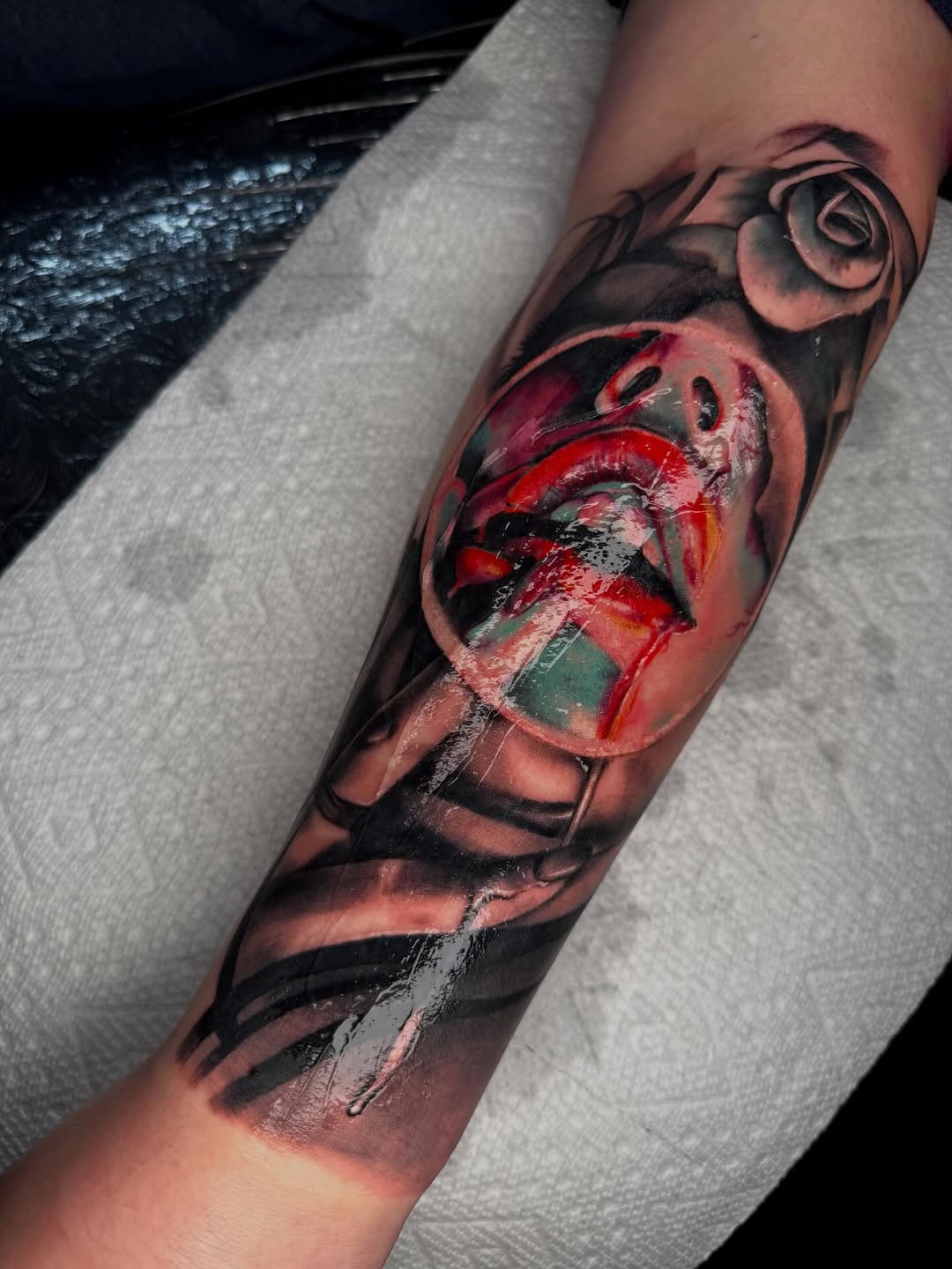 Tattoo by @whip_spurstattoo — realism, trash_polka