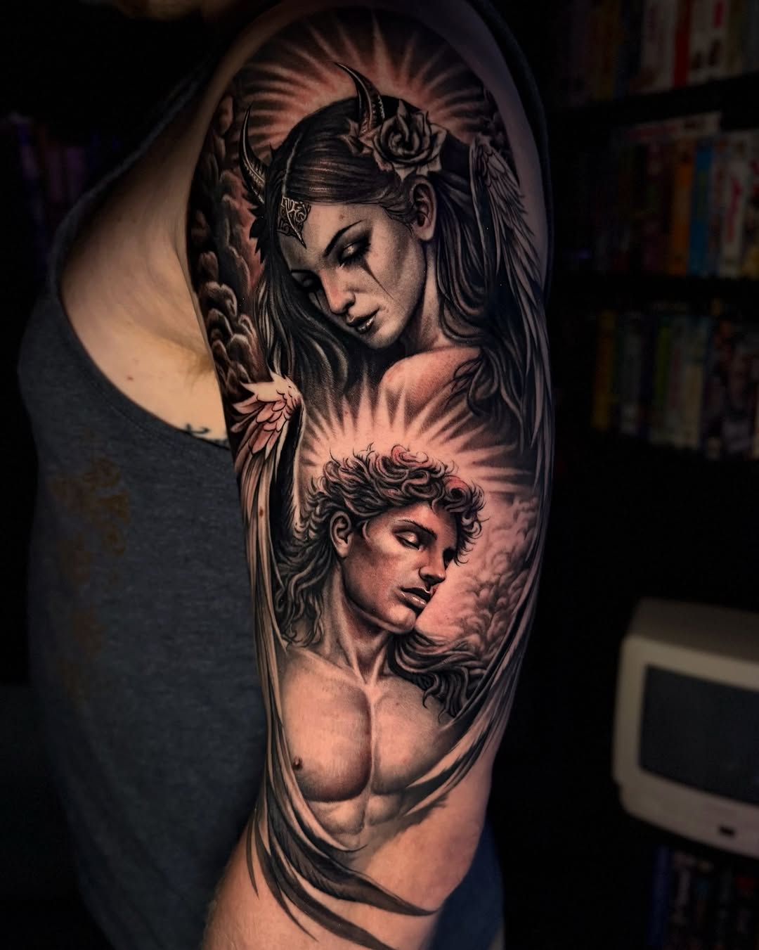 Tattoo by @itstommyink — realism, black_and_grey