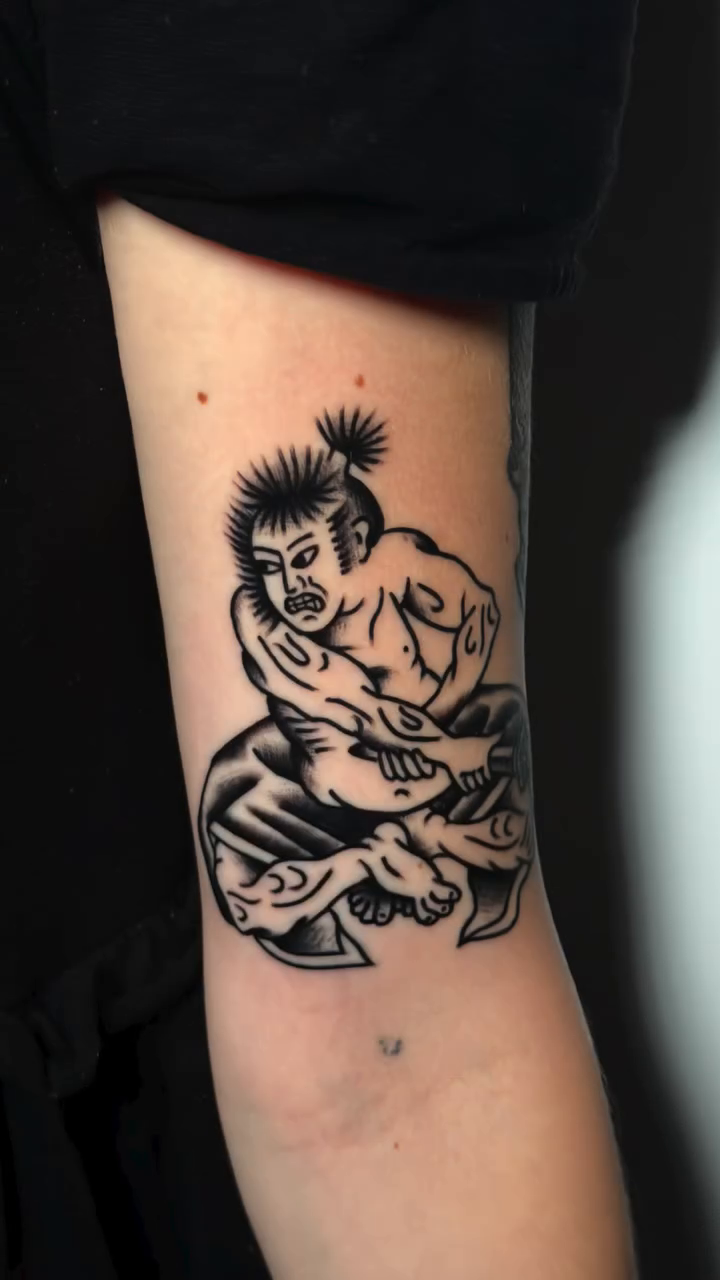 Tattoo by @kindaspiky — american_traditional, illustrative