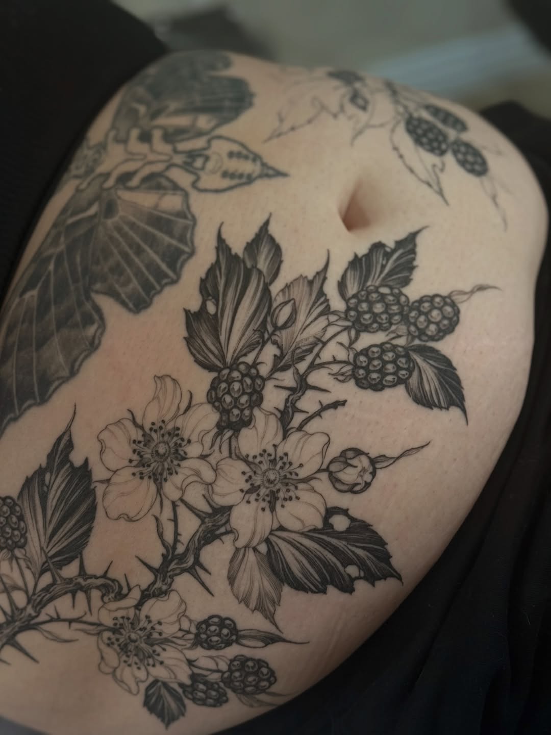 Tattoo by @bones.botany.tattoo — black_and_grey, realism