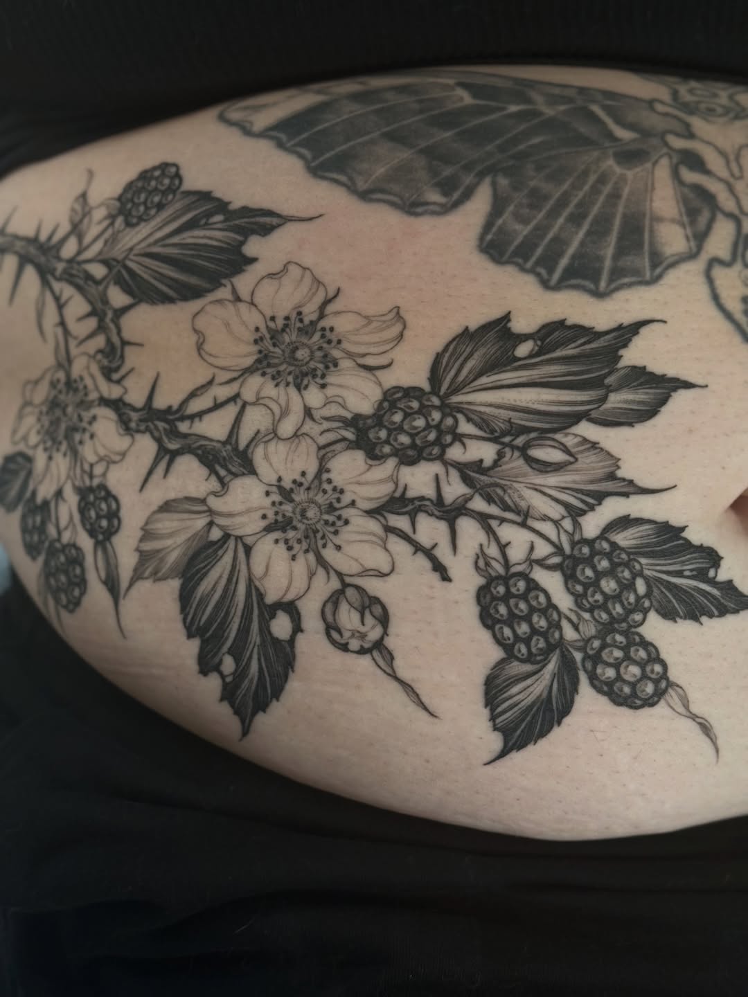 Tattoo by @bones.botany.tattoo — black_and_grey, realism