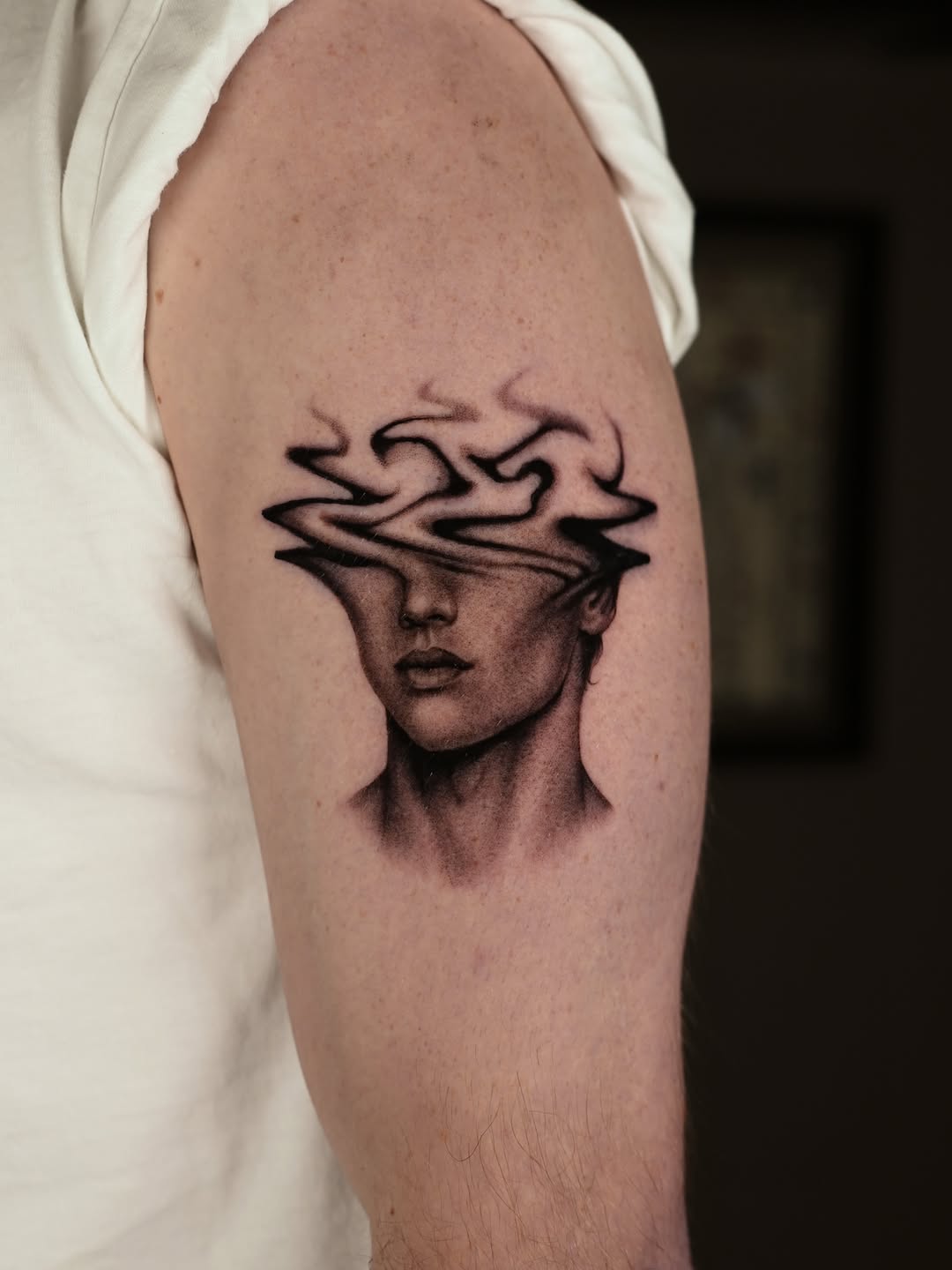 Tattoo by @hibakhantattoos — realism, black_and_grey