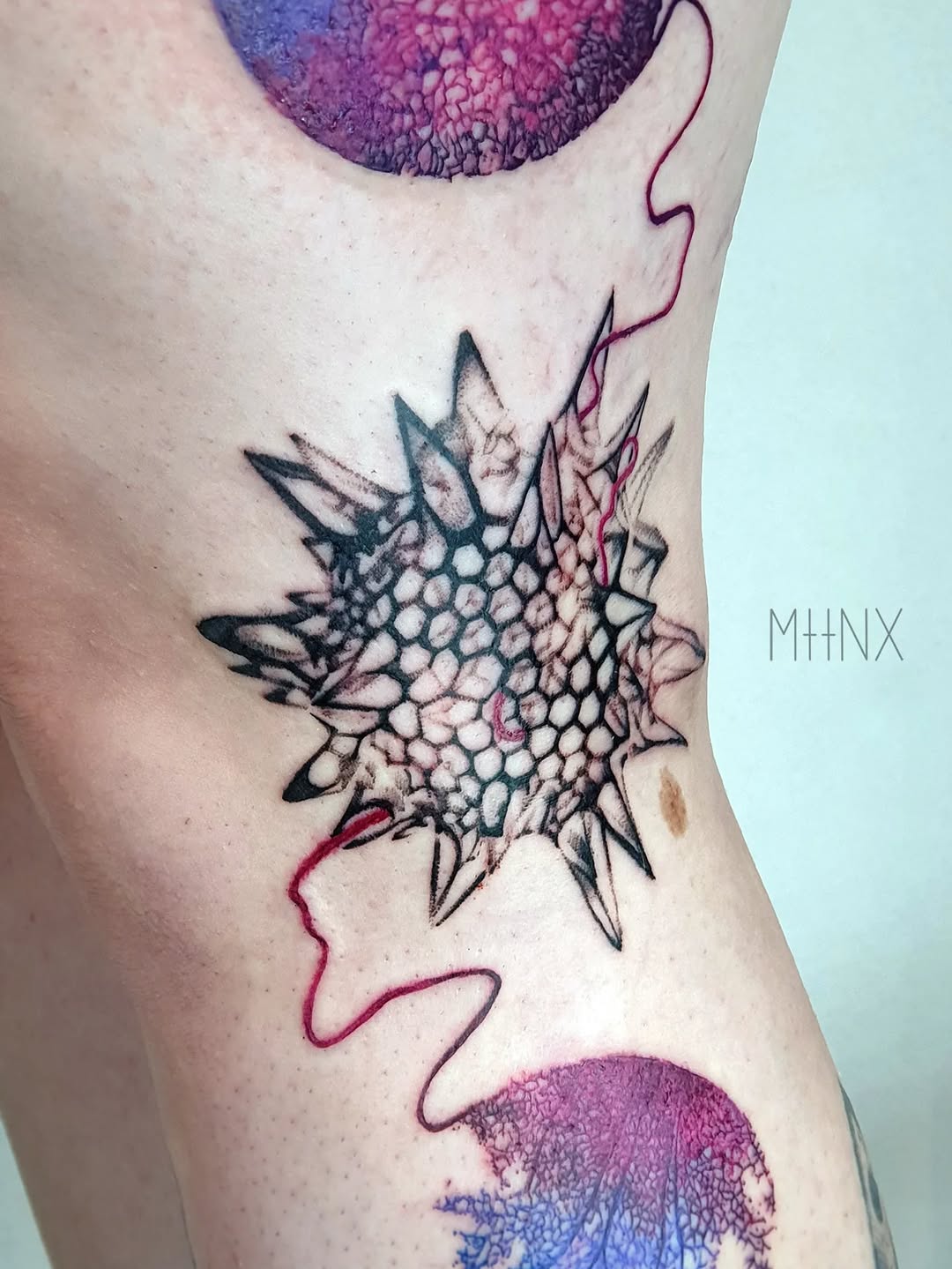 Tattoo by @mattynox — dotwork, black_and_grey