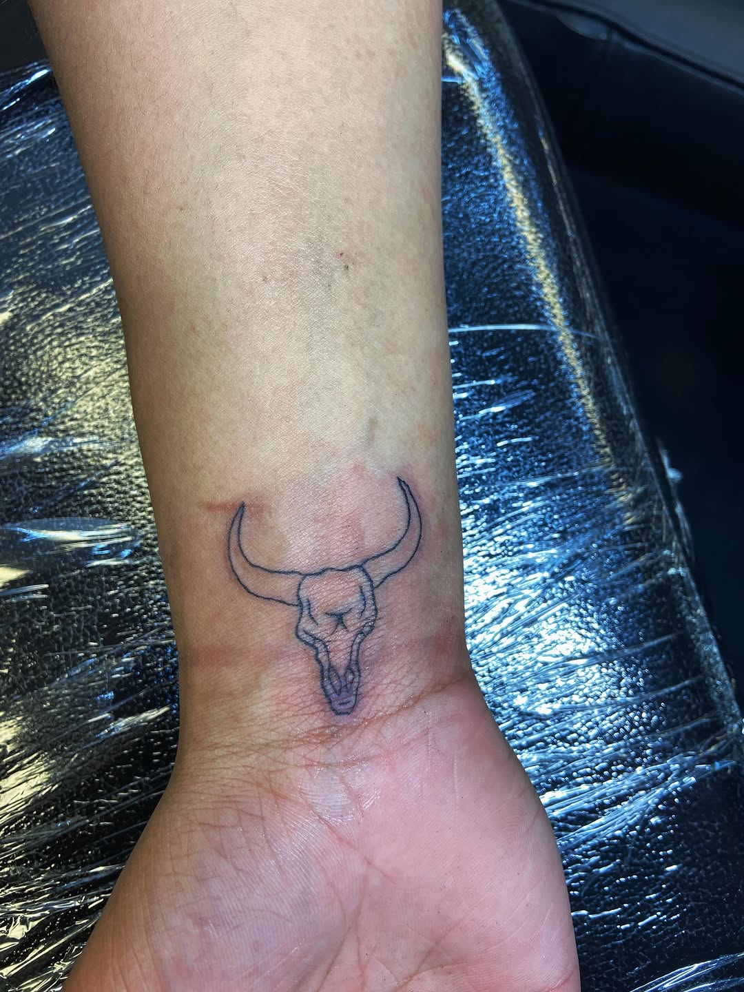 Tattoo by @tinyterrorink — fine_line, black_and_grey