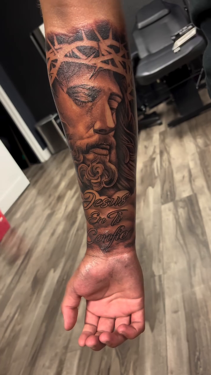 Tattoo by @sleepytattoo13 — realism, black_and_grey