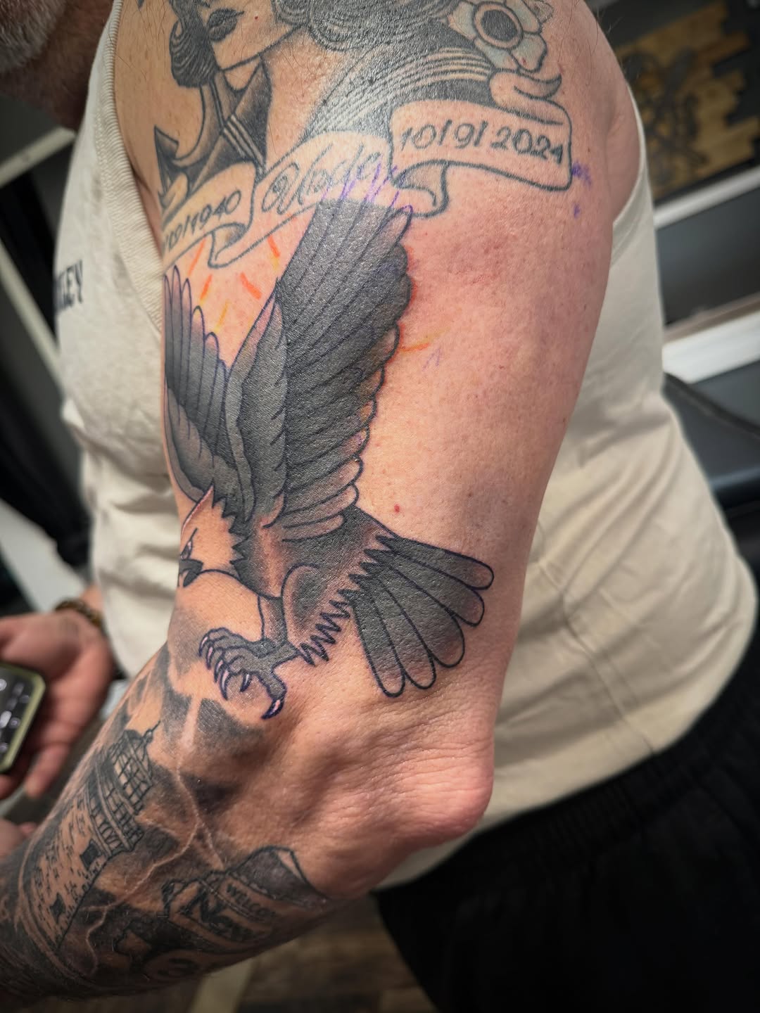 Tattoo by @stabbyroseink — american_traditional, illustrative