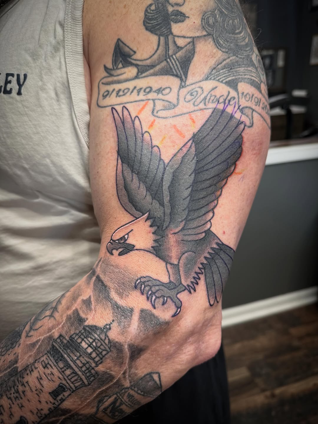 Tattoo by @stabbyroseink — american_traditional, illustrative