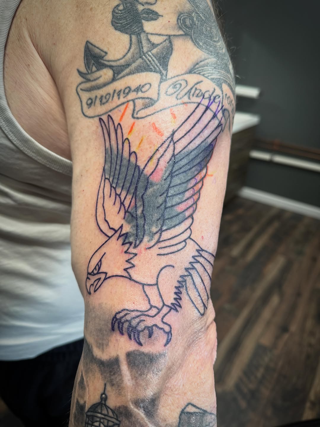 Tattoo by @stabbyroseink — american_traditional, illustrative