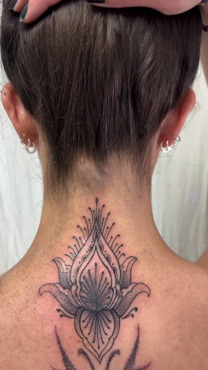 Tattoo by @faithdelasand.tattoos — fine_line, black_and_grey