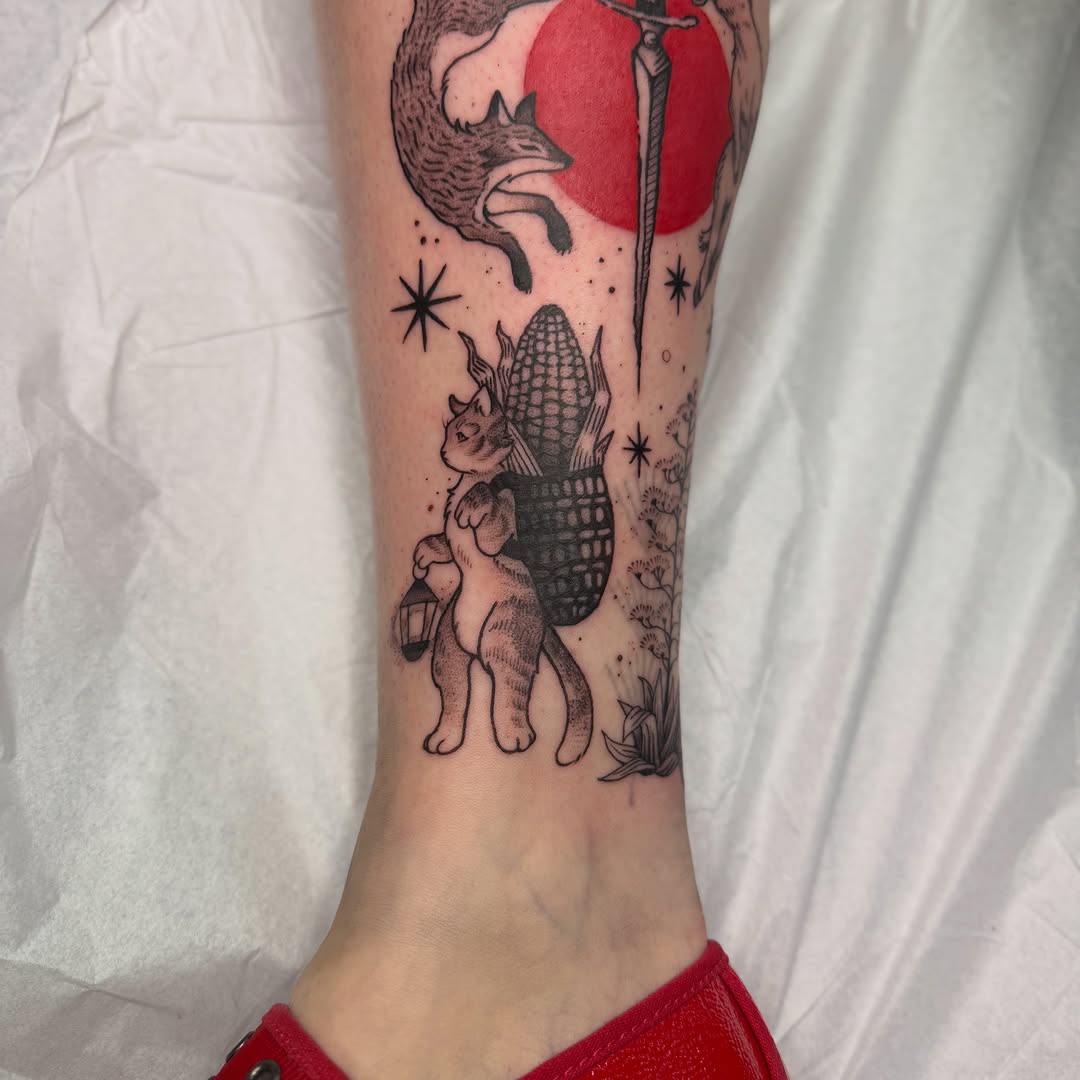 Tattoo by @mvillarreal.ink β illustrative, black_and_grey