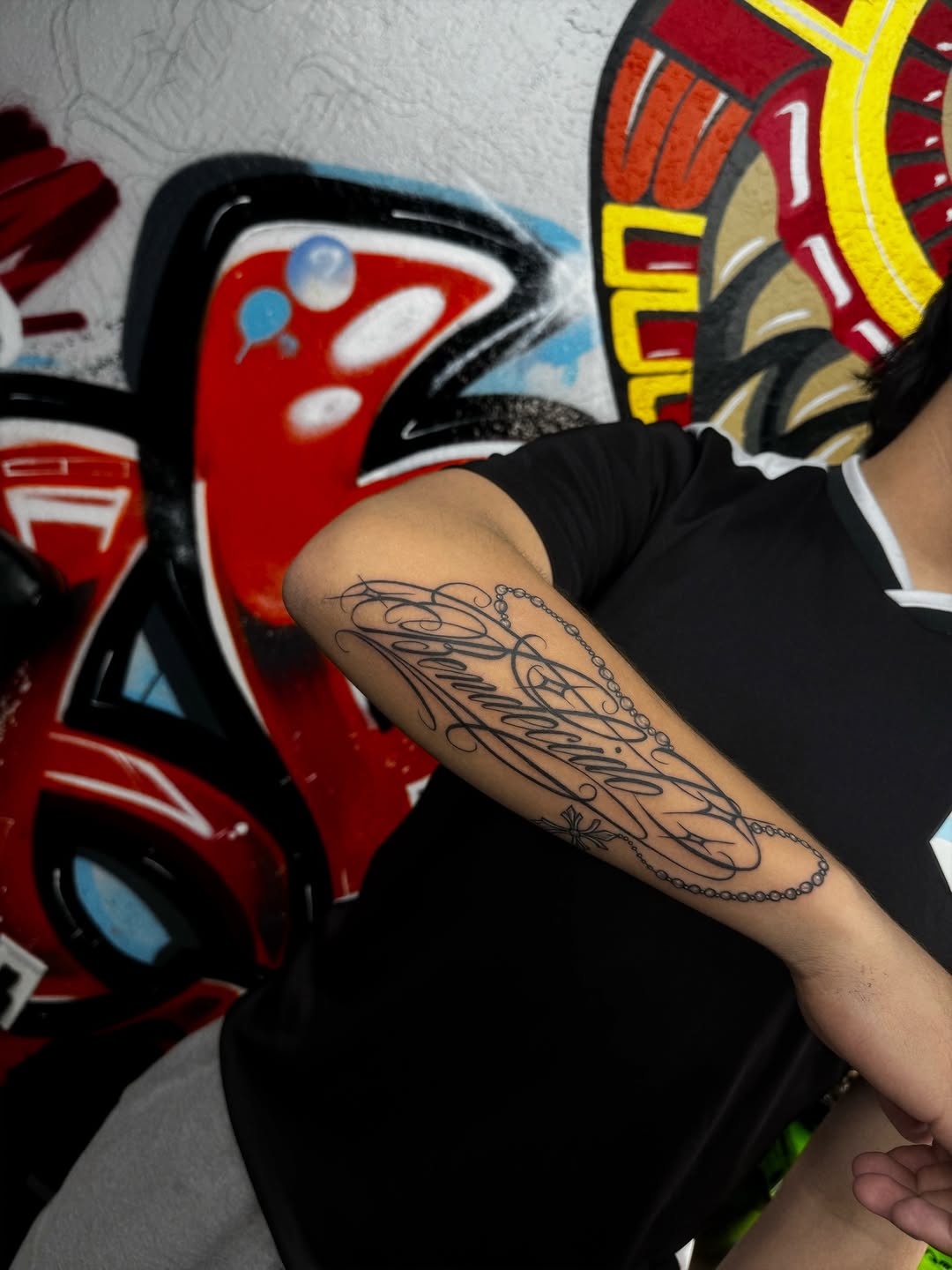 Tattoo by @ecxduzit — lettering_script, fine_line