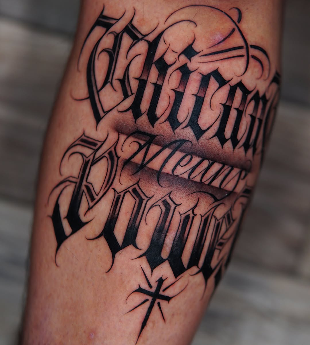 Tattoo by @tattoos.by.cristian — lettering_script, blackwork