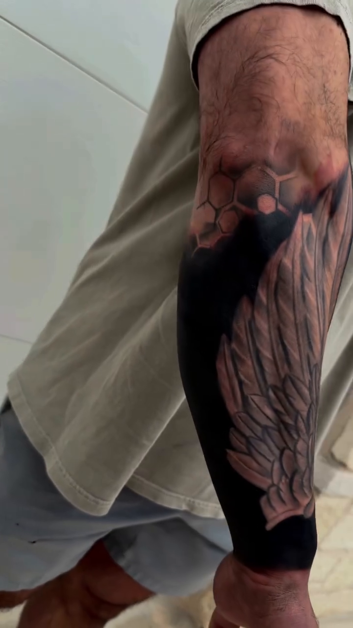 Tattoo by @tatted_taco — blackwork, realism