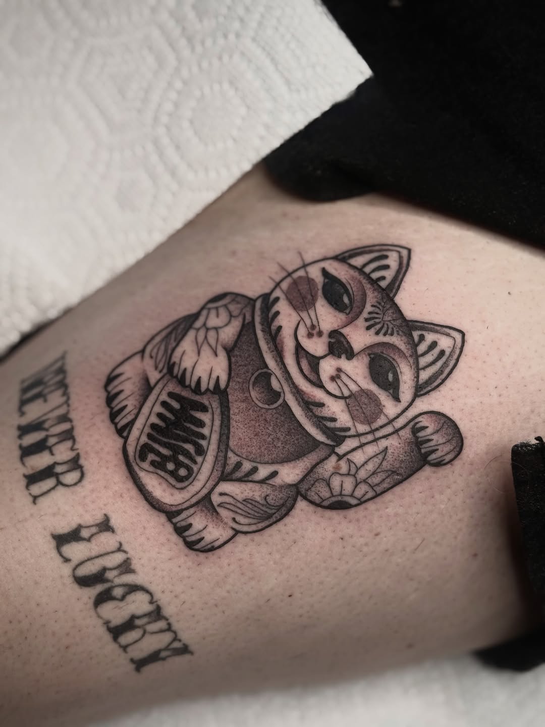 Tattoo by @sabotagedsiren — illustrative, black_and_grey