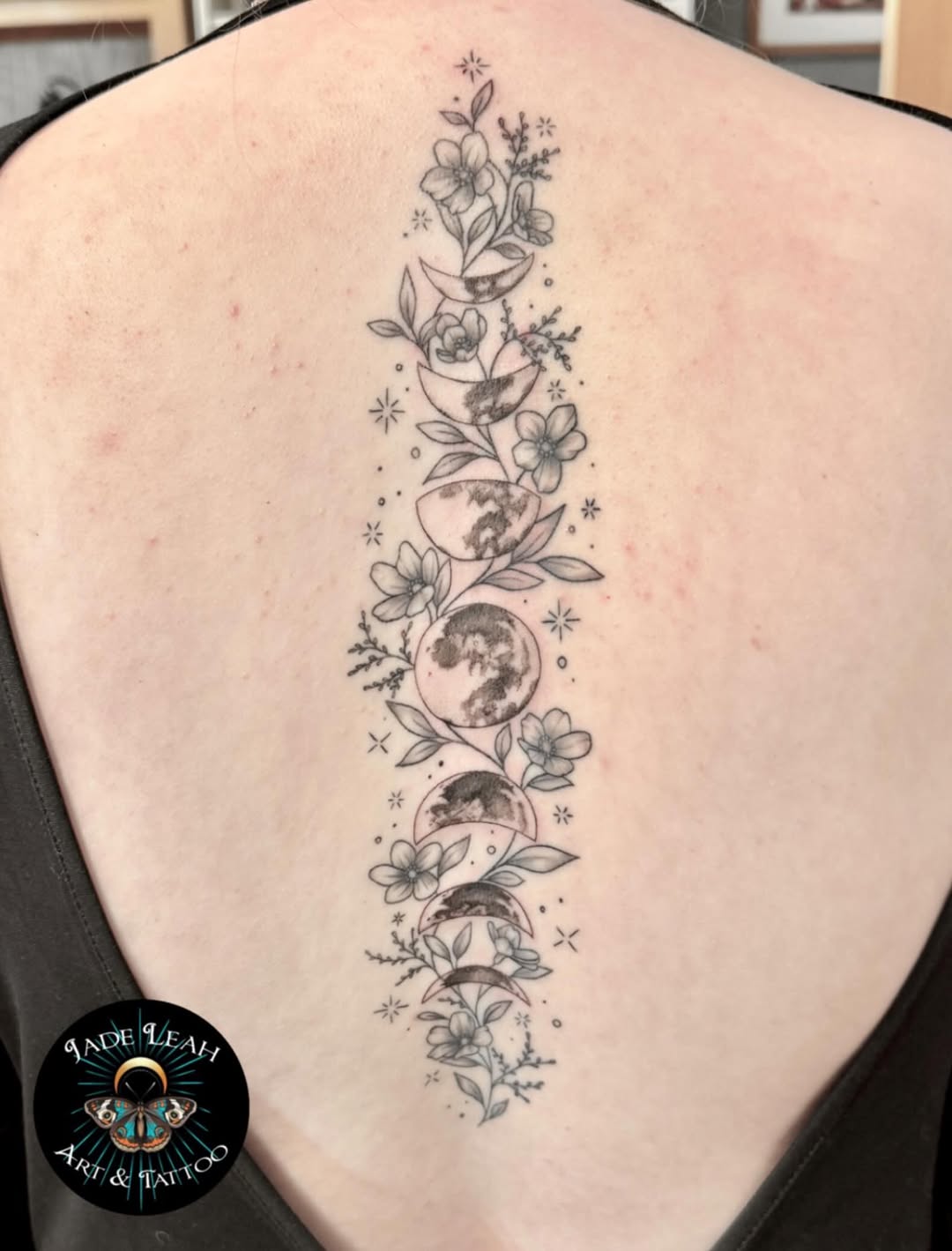 Tattoo by @jadeleah.artandtattoo — fine_line, black_and_grey