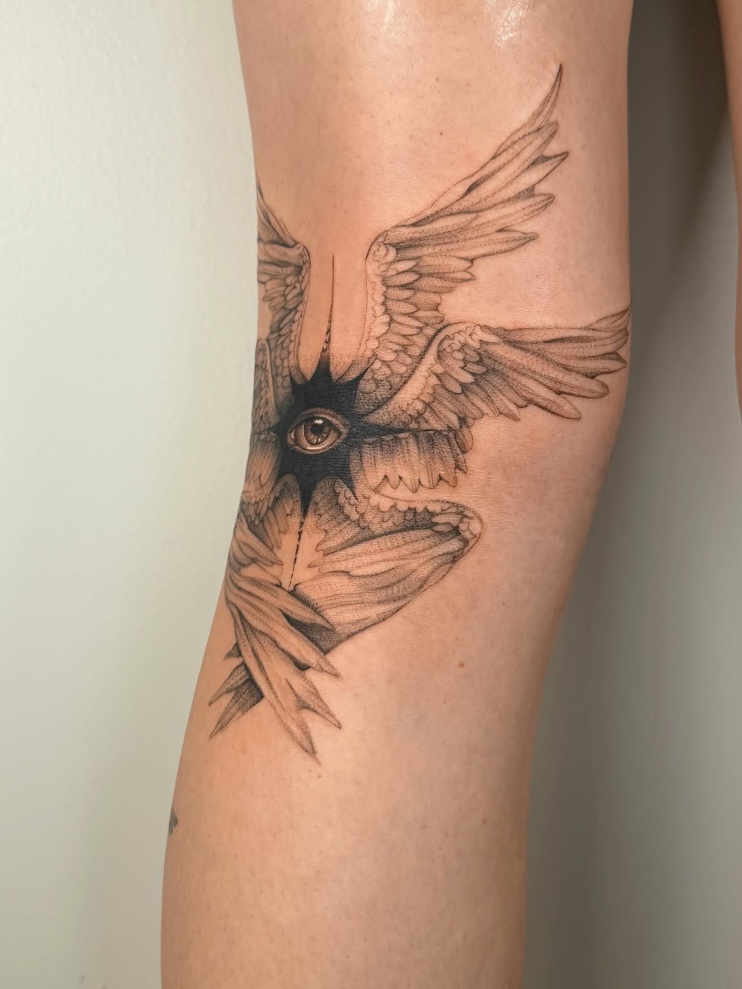 Tattoo by @studioweaverr — black_and_grey