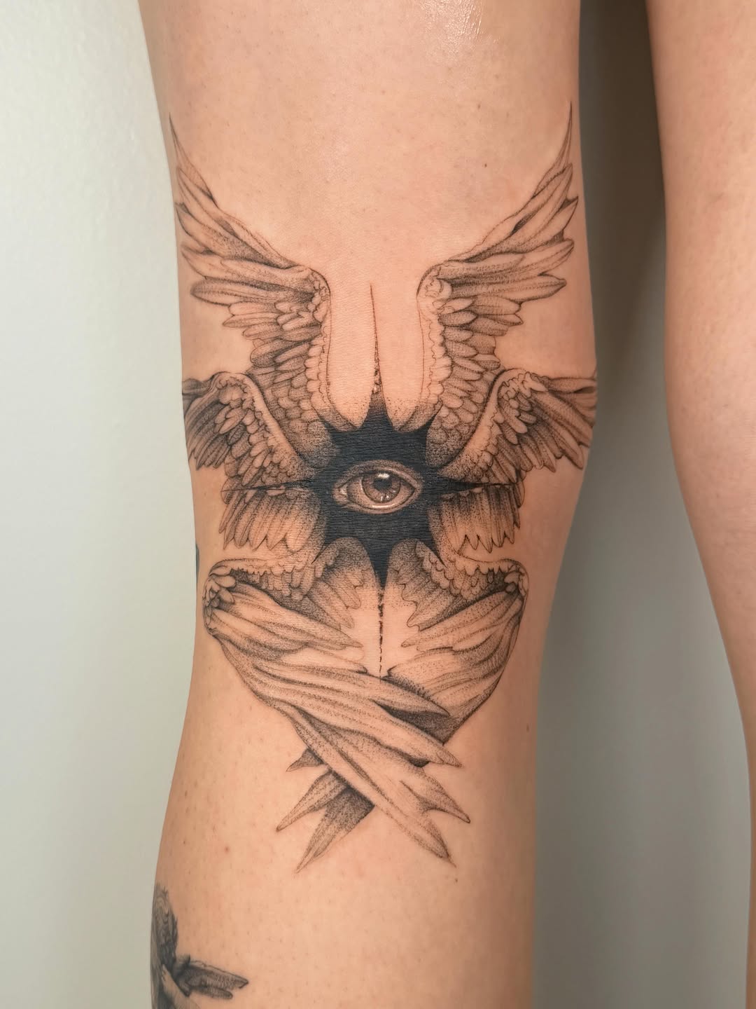 Tattoo by @studioweaverr — blackwork, illustrative