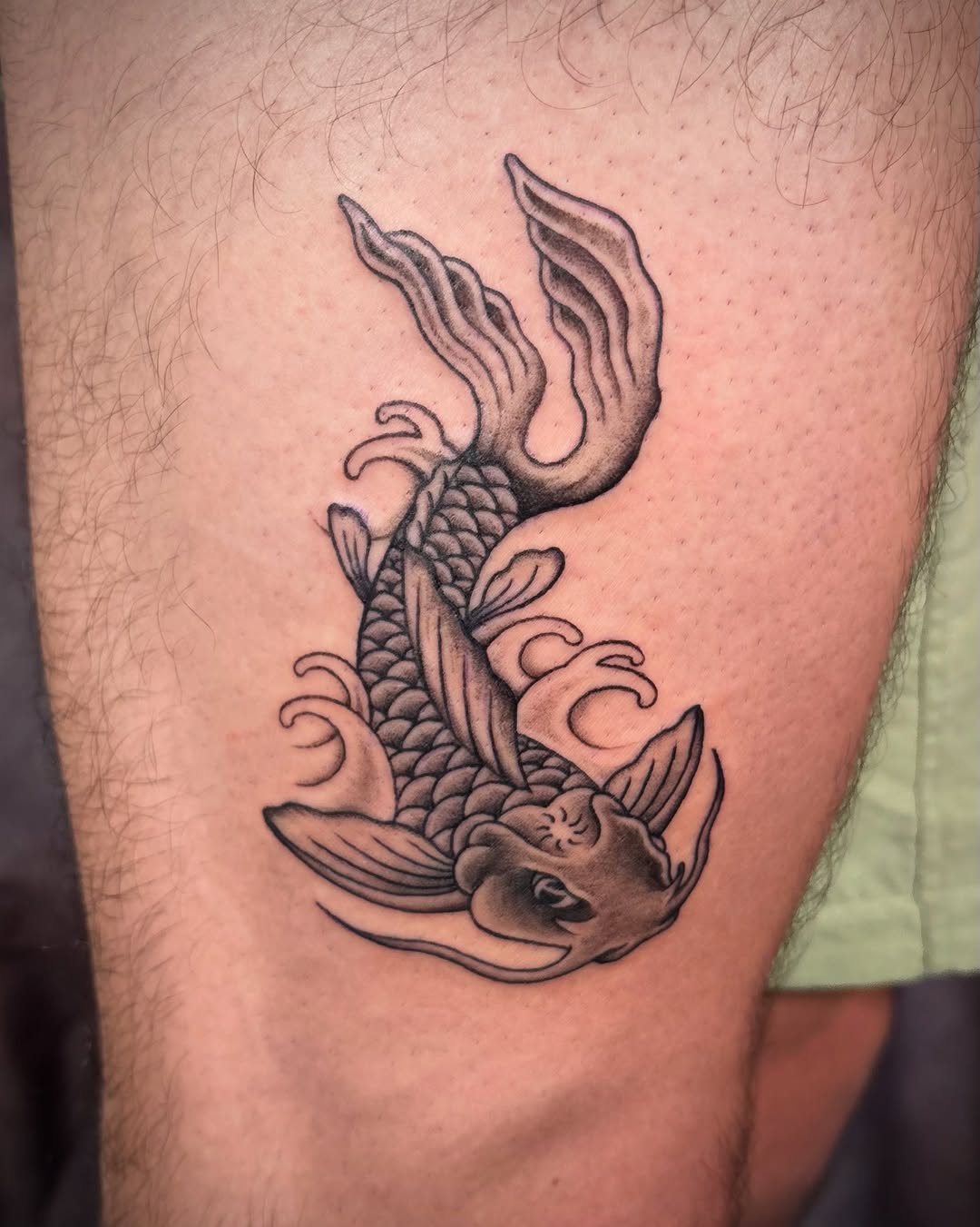 Tattoo by @josef.tatu — japanese_irezumi, black_and_grey