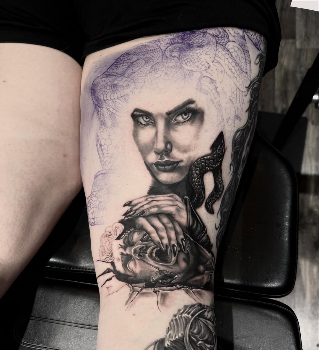 Tattoo by @blakobtattoos โ realism, dark_realism