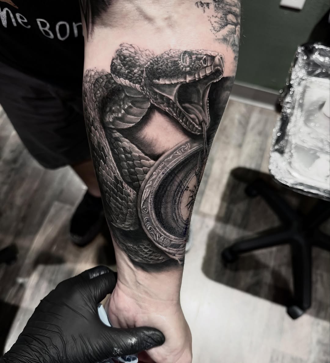 Tattoo by @blakobtattoos โ realism, black_and_grey