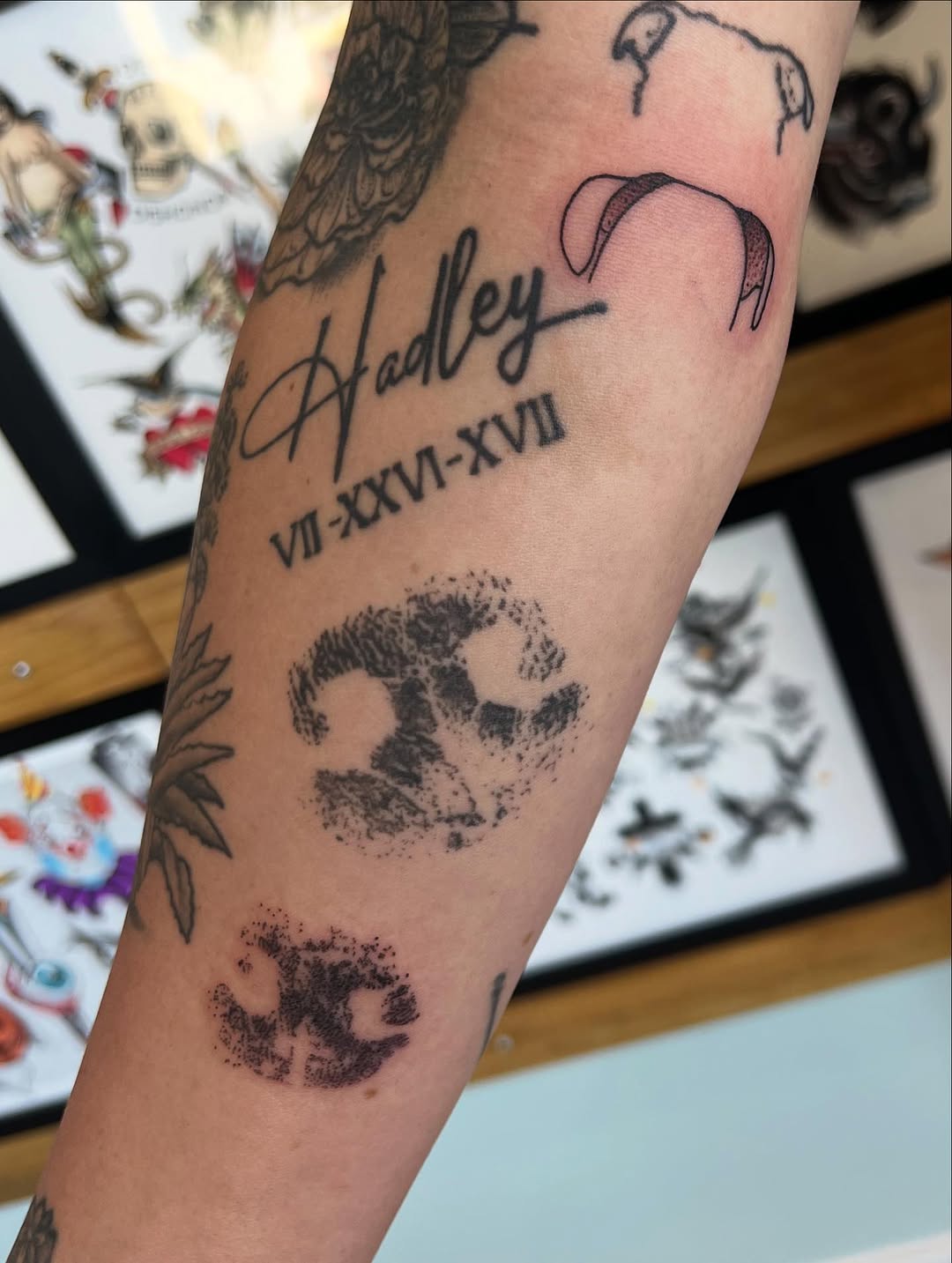 Tattoo by @alyssadragetattoo — lettering_script, illustrative