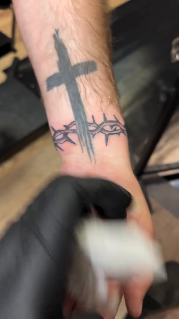 Tattoo by @justchaptattoos — blackwork, illustrative