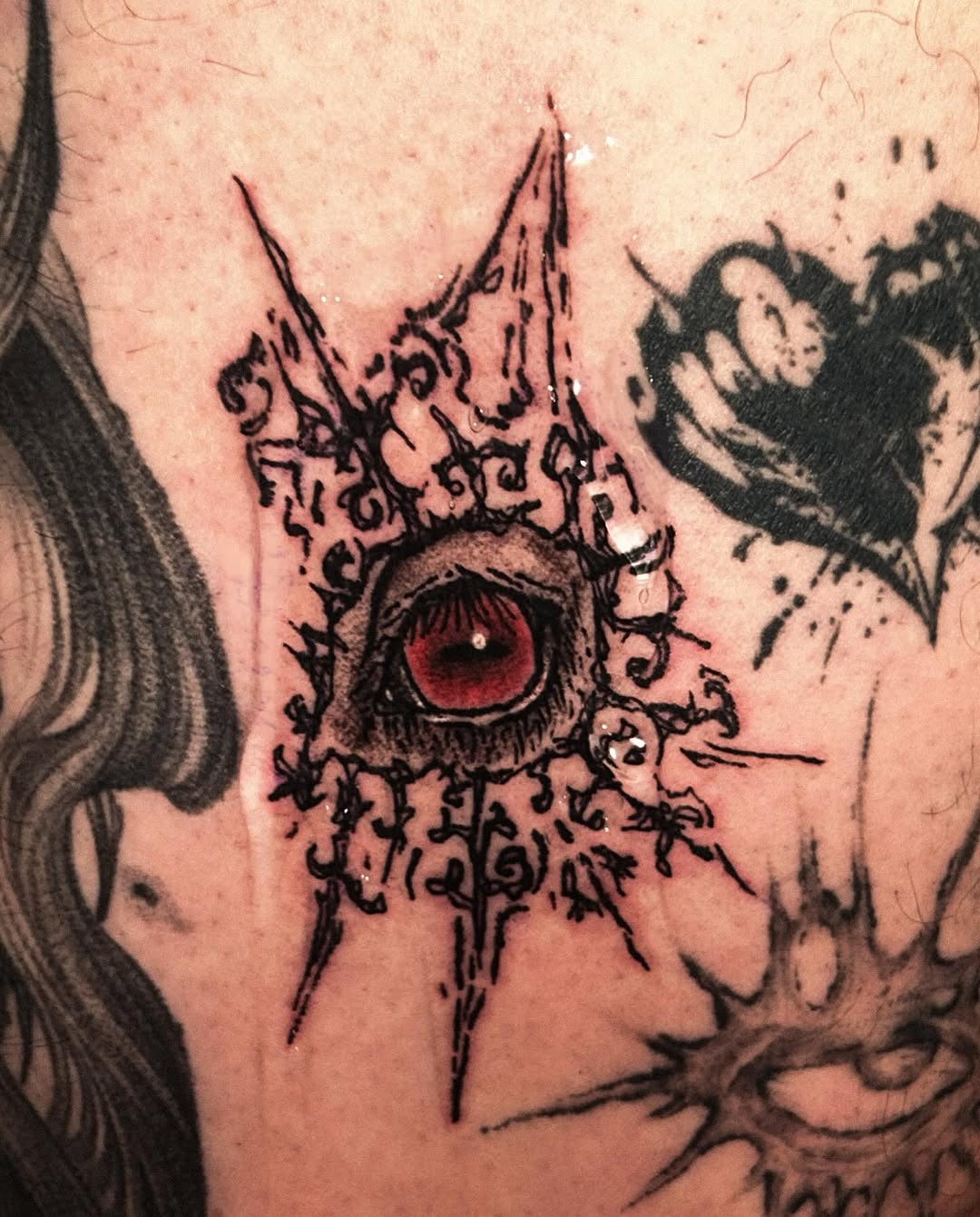 Tattoo by @e.seul.tt โ dark_realism, blackwork