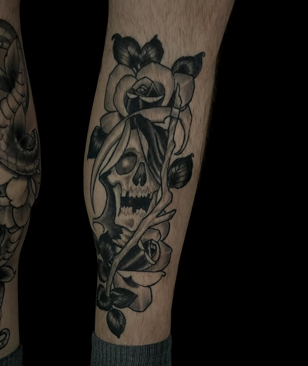 Tattoo by @dazzlefritz — american_traditional, black_and_grey