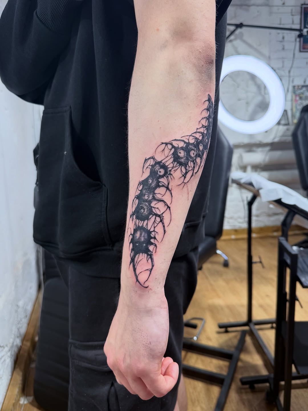 Tattoo by @tattooist_aleksa — blackwork, illustrative