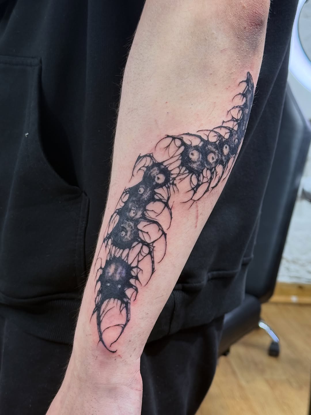Tattoo by @tattooist_aleksa — blackwork, illustrative