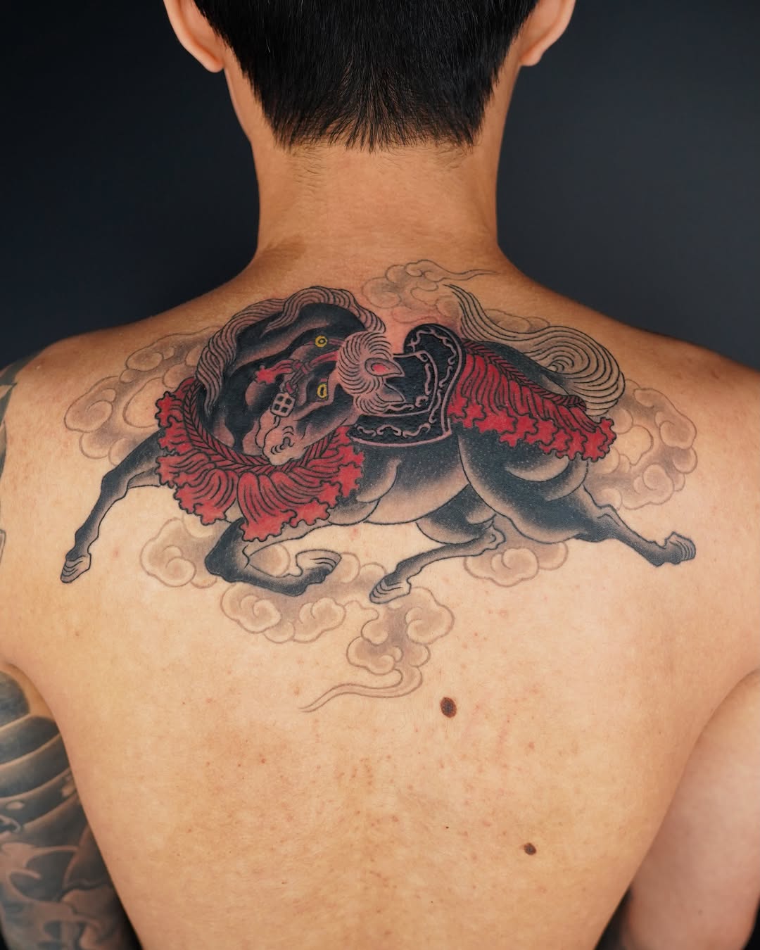 Tattoo by @hongdo_oriental — japanese_irezumi, black_and_grey