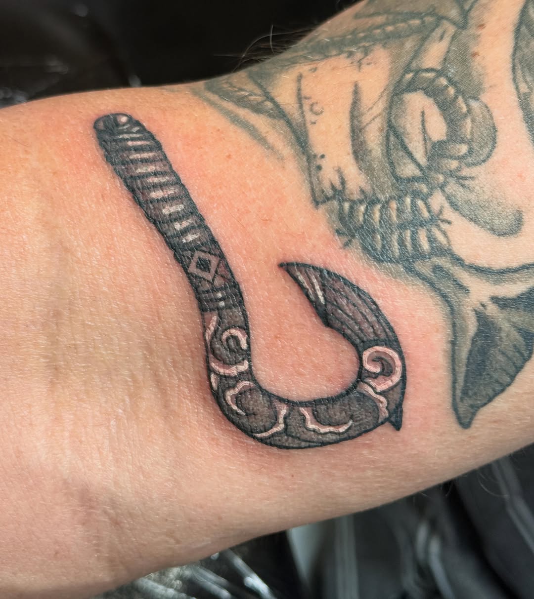 Tattoo by @ladycausemaker — black_and_grey