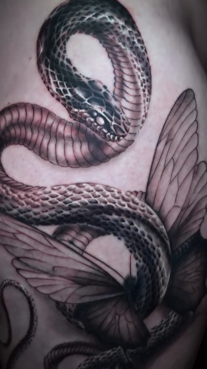 Tattoo by @margs_ink.girl โ dark_realism, black_and_grey