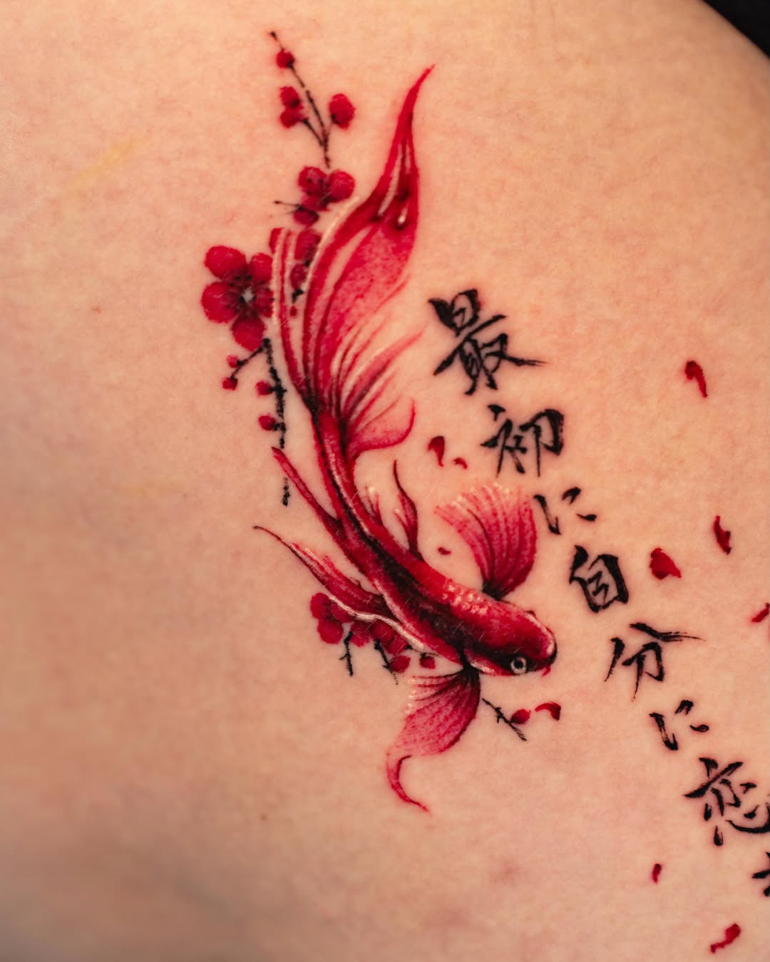 Tattoo by @k.imnii — japanese_irezumi, lettering_script
