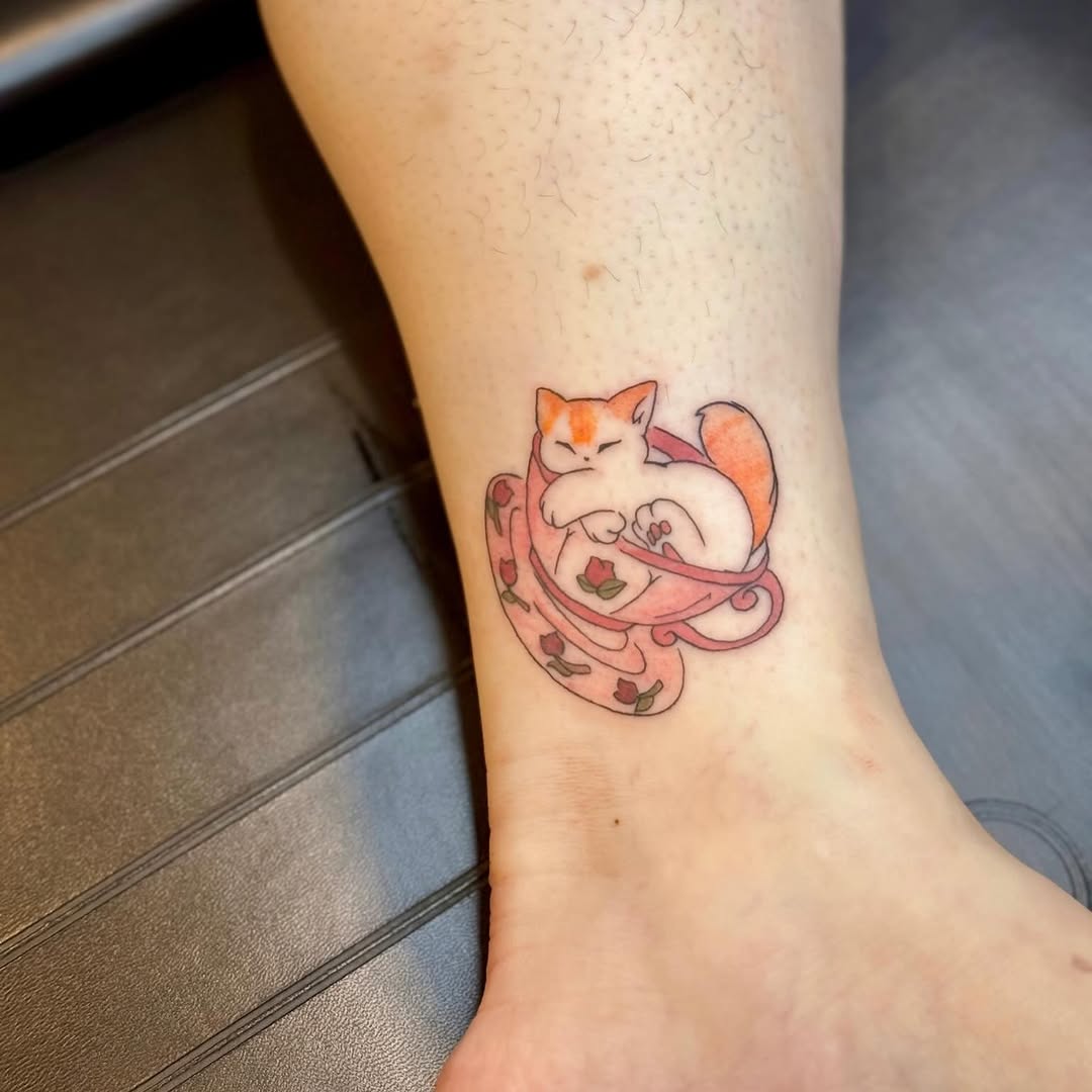 Tattoo by @inkedxlarissa — fine_line, anime