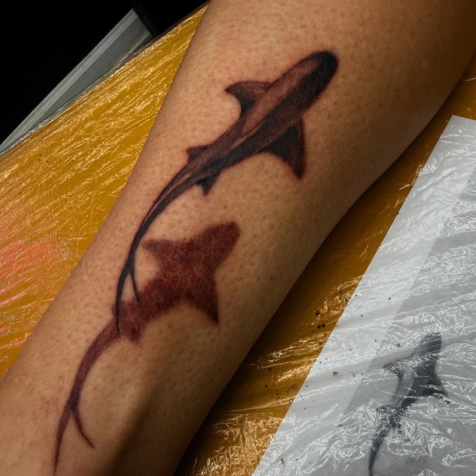 Tattoo by @skunk_punk_ink — black_and_grey