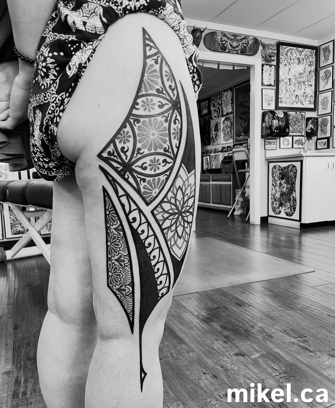 Tattoo by @mikel_tattoosangha — geometric, blackwork