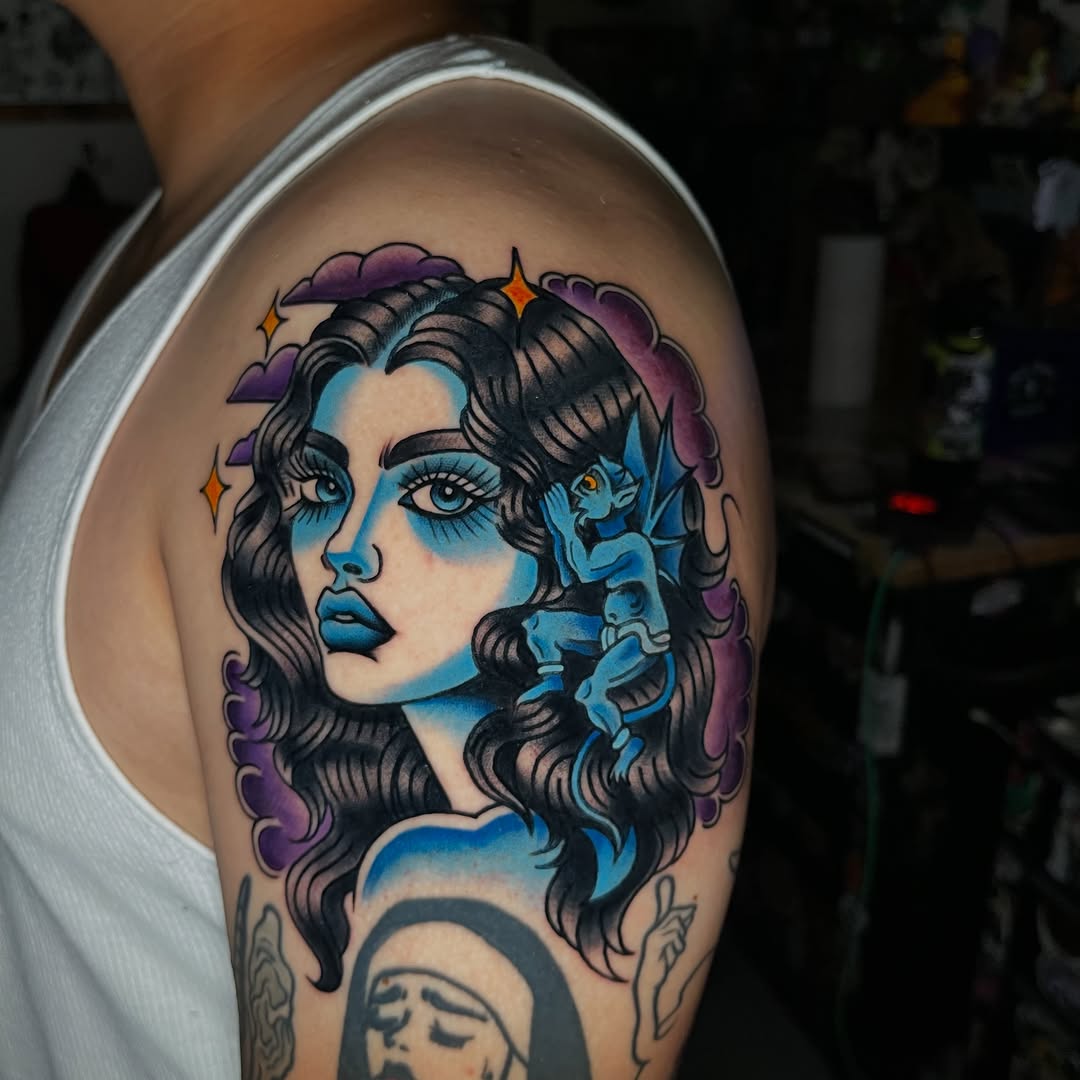Tattoo by @hooliganz_art — neo_traditional, black_and_grey