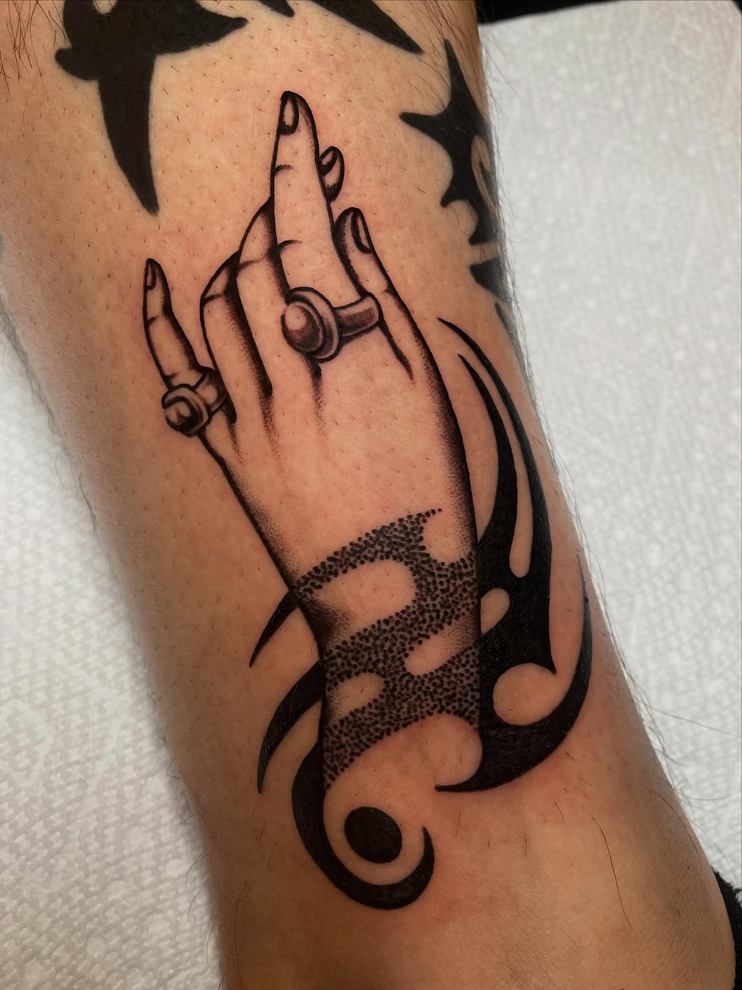 Tattoo by @miramtattoo — black_and_grey, dotwork