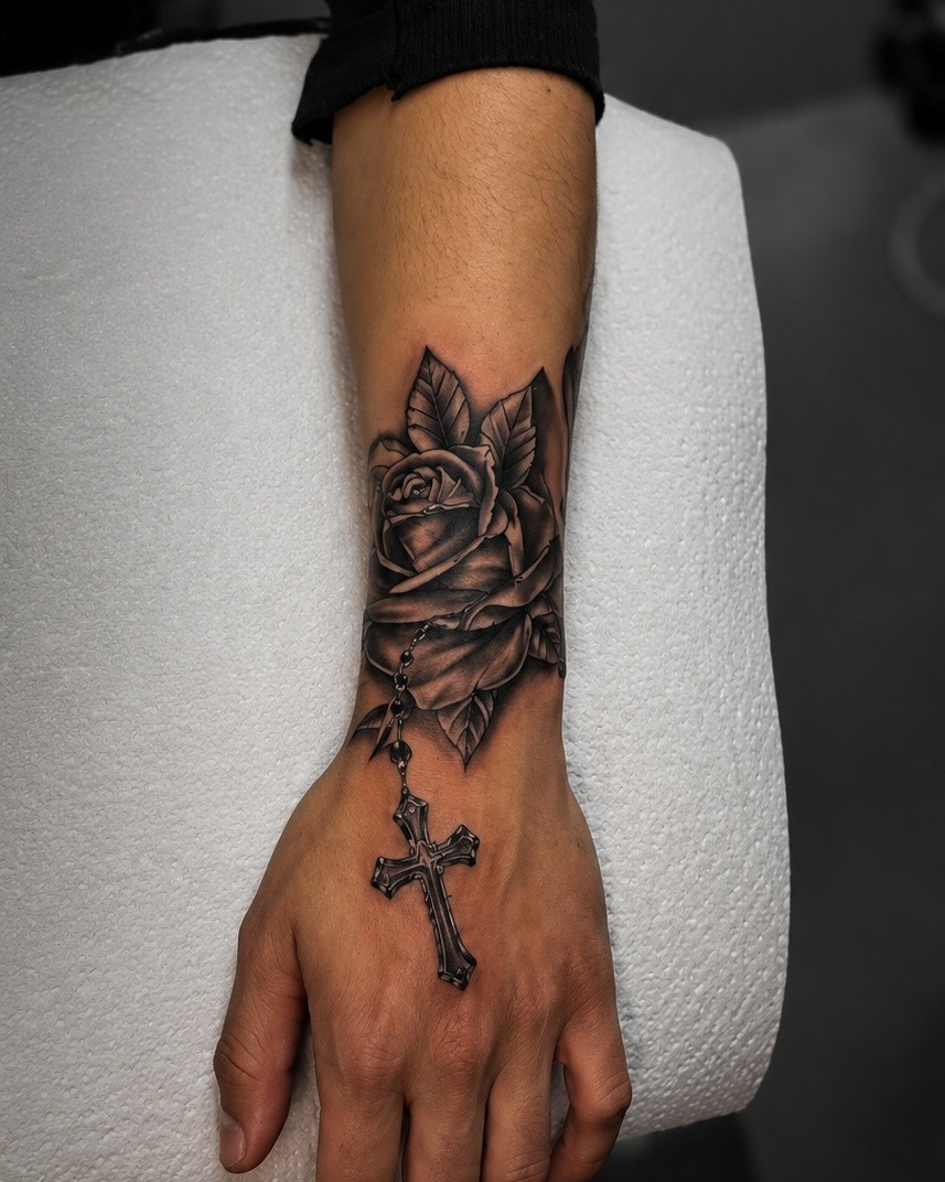 Tattoo by @tattokai2324 — black_and_grey, realism