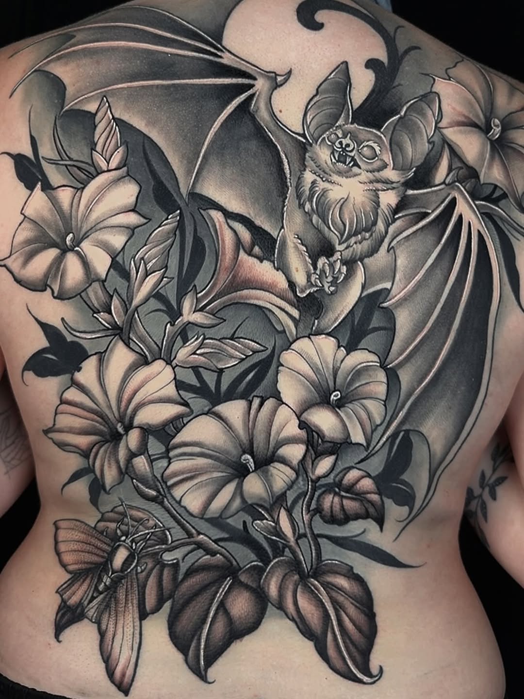 Tattoo by @hoppin.ink — dark_realism, black_and_grey
