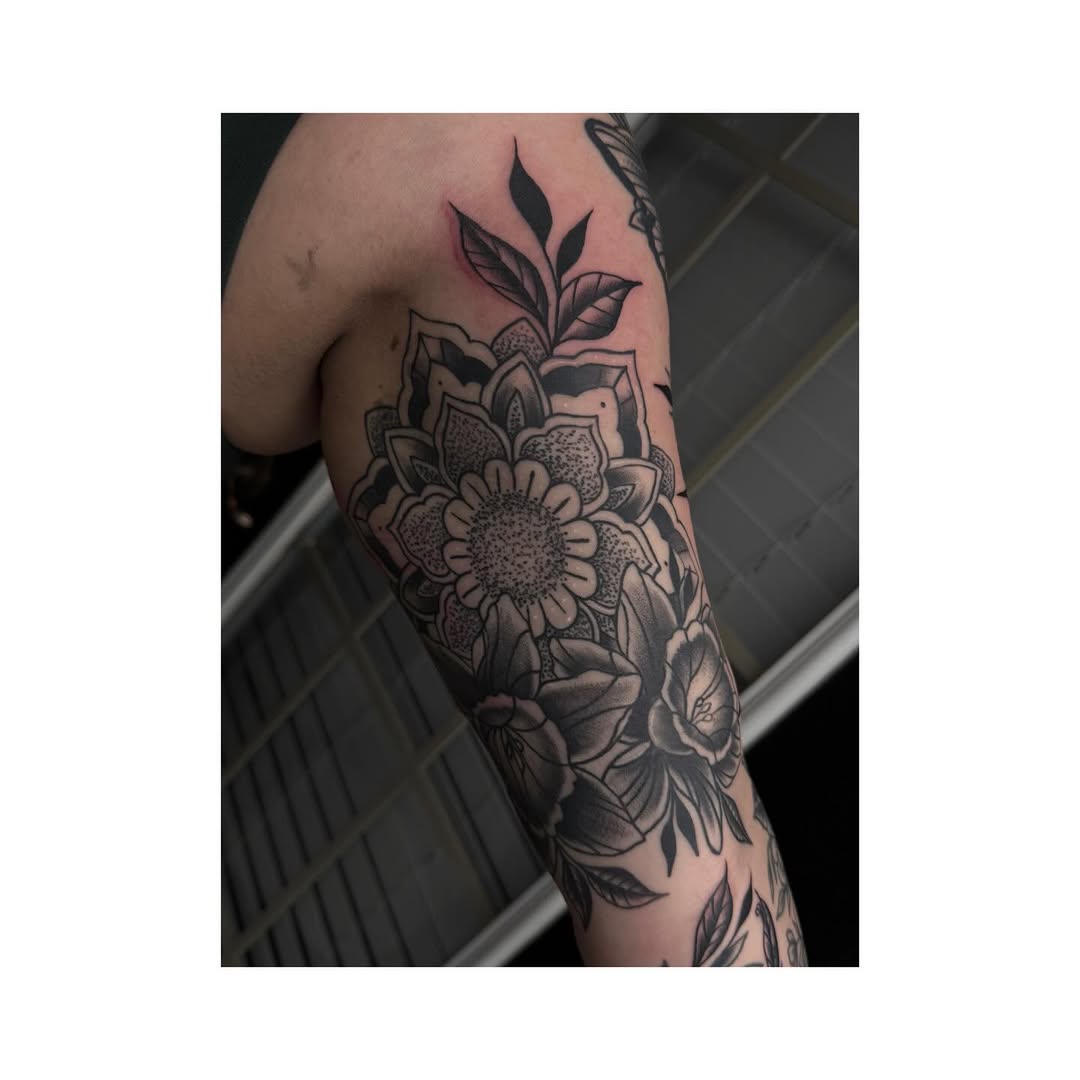 Tattoo by @tattooschooldropout — geometric, black_and_grey