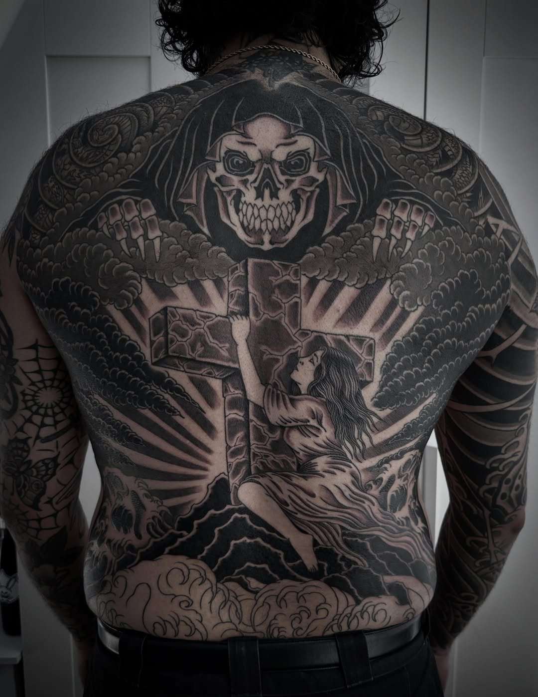 Tattoo by @jaybreentattooer — black_and_grey, realism