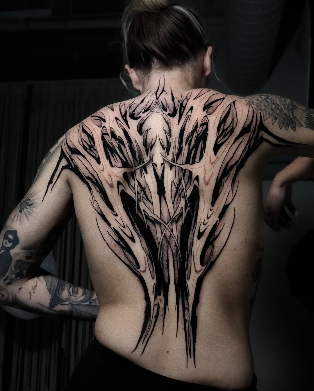Tattoo by @musoutattoo — blackwork, geometric