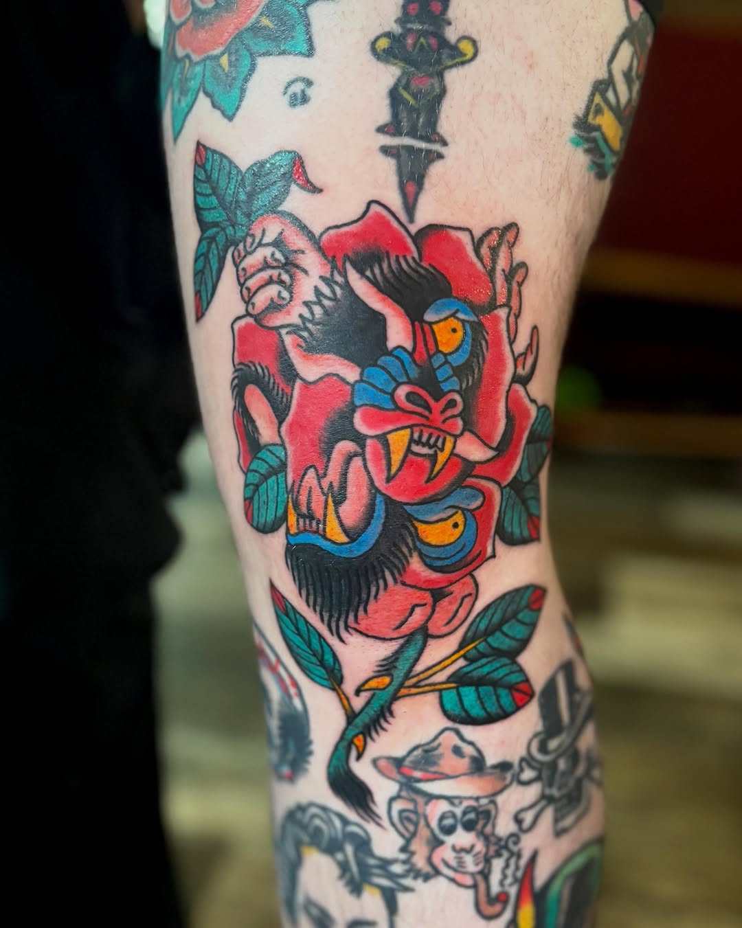 Tattoo by @tiaxcave — american_traditional, illustrative