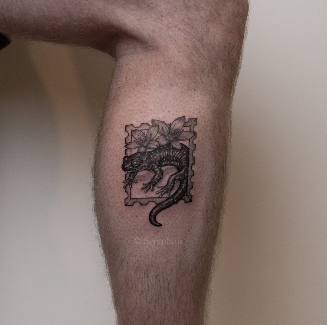 Tattoo by @seraphim.fineline — realism, black_and_grey