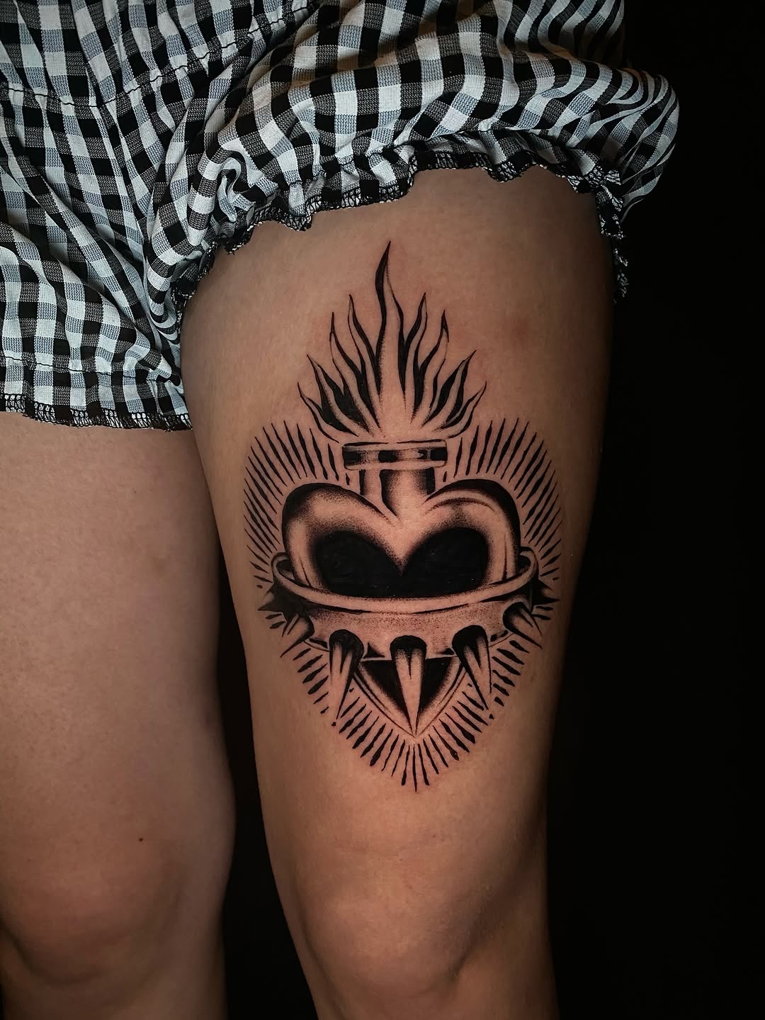 Tattoo by @cherryjaneink — blackwork, illustrative